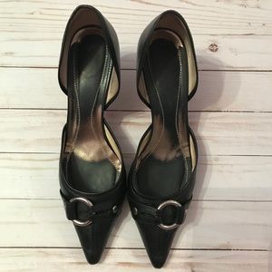 Black Coach Allison Heels with Buckle